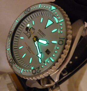 Pre-Owned Seiko Automatic 7002 Vintage Divers Watch Snoopy Peanuts Tennis Dial Custom