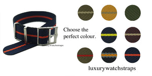 Custom made ultimate refined cross weave™ watch strap for Citizen Ecodrive Watch 22mm