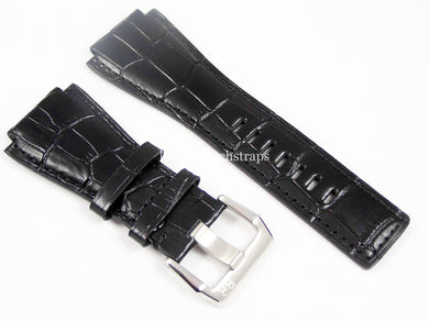 bell and ross black leather watch strap
