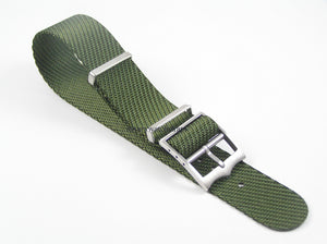 military green fabric watch strap