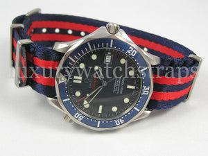 premium seatbelt nylon nato watch strap on omega seamaster