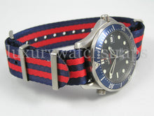 Load image into Gallery viewer, premium seatbelt nylon nato watch strap on omega seamaster
