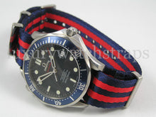 Load image into Gallery viewer, premium seatbelt nylon nato watch strap on omega seamaster
