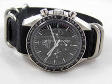 Load image into Gallery viewer, black brushed steel G10 Zulu nato watch strap

