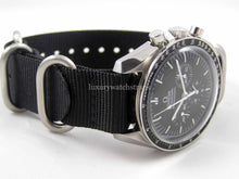 Load image into Gallery viewer, black brushed steel G10 Zulu nato watch strap
