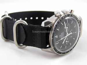 black brushed steel G10 Zulu nato watch strap