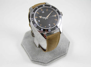 James Bond Seamaster Chronometer Watch Sterile Dial Genuine Japanese Miyota movement. Ceramic bezel. Leather Strap