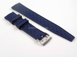 High grade blue silicone rubber watch strap for Omega Speedmaster Watch