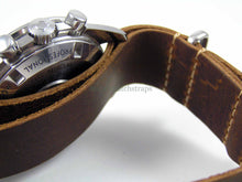 Load image into Gallery viewer, Handmade leather brown NATO® watch strap for Omega Seamaster Speedmaster Planet Ocean
