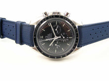 Load image into Gallery viewer, High grade blue silicone rubber watch strap for Omega Speedmaster Watch
