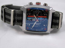 Load image into Gallery viewer, Reverse Bond Ultimate Premium Seatbelt Herringbone NATO® strap for Tag Heuer Monaco Watch 
