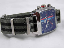 Load image into Gallery viewer, Reverse Bond Ultimate Premium Seatbelt Herringbone NATO® strap for Tag Heuer Monaco Watch 
