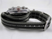 Load image into Gallery viewer, Reverse Bond Ultimate Premium Seatbelt Herringbone NATO® strap for Tag Heuer Monaco Watch 
