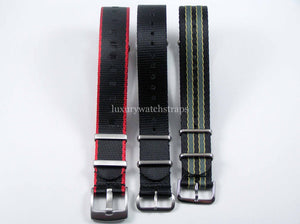 GIFT PACKS 3 x Ultimate James Bond 007 Premium Dense Twill NATO® watch straps for ALL 20mm watches. Diff colours available