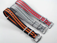 Load image into Gallery viewer, GIFT PACKS 3 x Ultimate James Bond 007 Premium Dense Twill NATO® watch straps for ALL 20mm watches. Diff colours available
