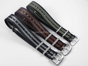 GIFT PACKS 3 x Ultimate James Bond 007 Premium Dense Twill NATO® watch straps for ALL 20mm watches. Diff colours available