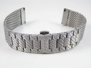 Steel mesh bracelet strap for Breitling watch 22mm 23mm Navitimer Montbrilliant Seawolf Skyracer Superocean - fits all 22mm 23mm watches
