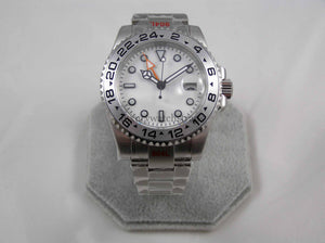 Explorer GMT Watch Sterile Dial fully automatic Seiko NH35 movement with GMT function stainless steel bracelet