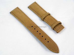 Soft leather tan strap for all 20mm watches fits Omega, Rolex, Breitling, Longines