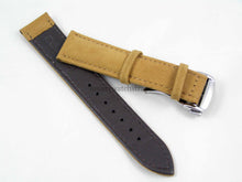 Load image into Gallery viewer, Soft leather tan strap for all 20mm watches fits Omega, Rolex, Breitling, Longines
