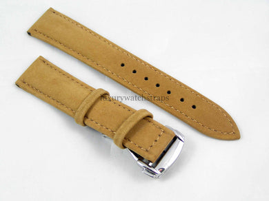 Soft leather tan strap for all 20mm watches fits Omega, Rolex, Breitling, Longines