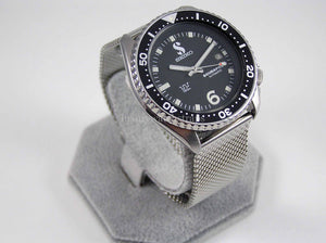 Pre-Owned Seiko Automatic 7002 Vintage Divers Watch Scubapro Dial modification. Milanese Mesh Strap. Overhauled Serviced.