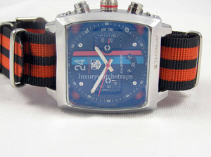 Superb Nato® watch strap for Tag Heuer Monaco watch