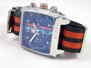 Superb Nato® watch strap for Tag Heuer Monaco watch