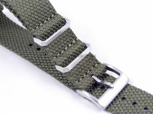 Green brand New Hemp NATO watch strap. Strong, sustainable, soft, 100% Vegan. 20mm 22mm