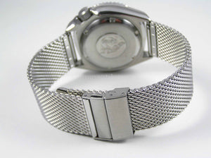 Custom Made Seiko Submariner Automatic Scuba Divers Date Watch 7002 on James Bond Milanese Mesh Strap Overhauled Serviced