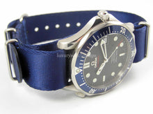 Load image into Gallery viewer, premium seatbelt nylon nato watch strap on omega seamaster
