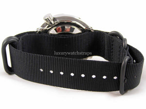 Black black fittings Zulu G10 Nato® watch strap for Seiko Watch