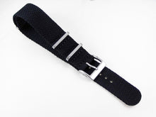 Load image into Gallery viewer, Black brand New Hemp NATO watch strap. Strong, sustainable, soft, 100% Vegan. 20mm 22mm
