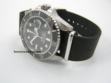 Load image into Gallery viewer, Black Leather NATO® watch strap for Breitling
