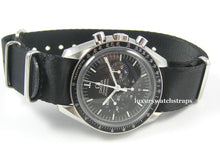 Load image into Gallery viewer, black premium seatbelt nato watch strap
