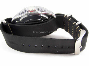Handmade Black Brown Leather  NATO® watch strap for Tag Heuer Watches