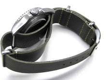 Load image into Gallery viewer, Handmade Black / Brown / leather Nato® watch strap for Tudor watches 22mm
