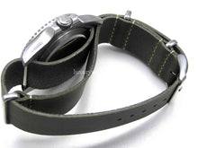 Load image into Gallery viewer, Handmade Black / Brown / Tan / Green leather Nato® watch strap for Tudor watches 20mm
