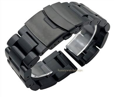 ULTIMATE BLACK PVD HEAVY BLACK STAINLESS STEEL STRAP FOR ALL 22mm 24mm 26mm WATCHES