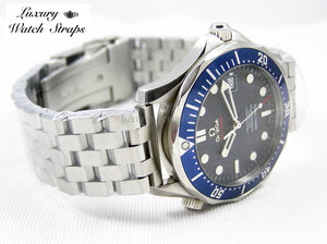 Ultimate stainless steel heavy bracelet strap for Omega Seamaster Planet Ocean Speedmaster 20mm 22mm. Screws not pins.