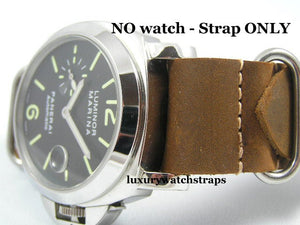 Handmade brown leather NATO® watch strap for Panerai