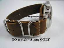 Load image into Gallery viewer, Handmade brown leather NATO® watch strap for Panerai
