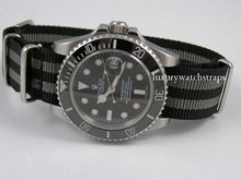 Load image into Gallery viewer, grey black nato watch strap

