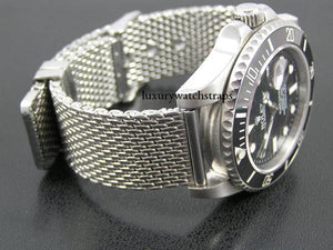 Steel shark mesh bracelet strap for Omega Watches