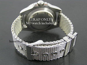 Steel shark mesh bracelet strap for Breitling Watch