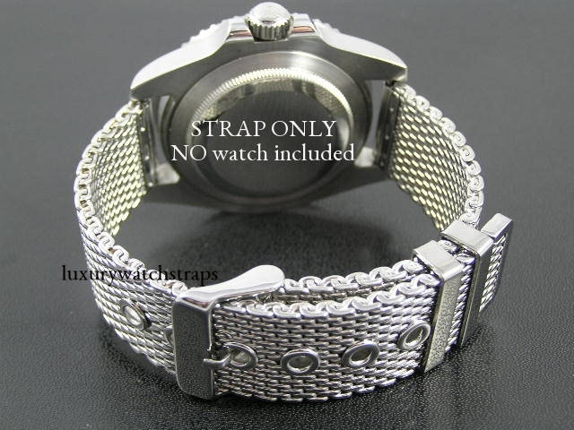 Steel shark mesh bracelet strap for Omega Watches