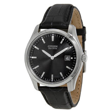 Load image into Gallery viewer, black leather black stitching watch strap for Citizen watches
