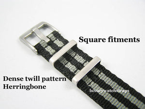 Ultimate Dense Weave NATO® Spectre Bond strap for Omega Seamaster Speedmaster Planet Ocean 20mm