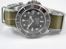 Load image into Gallery viewer, Premium Seatbelt Herringbone NATO® strap for Rolex Submariner GMT Yacht-Master Deep Sea Sea Dweller
