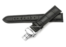 Load image into Gallery viewer, black leather black stitching watch strap for Citizen watches
